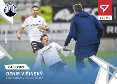 fotbalová kartička 2024-25 SportZoo Chance Liga Live L-26 Denis Višinský Liberec
