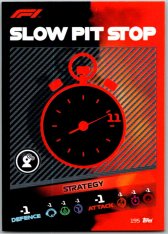 2021 Topps Formule 1 Turbo Attax Strategy Card 195 Slow Pitstop