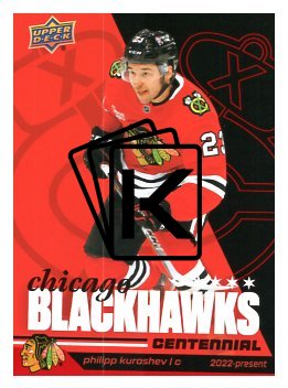 2025-26 Upper Deck Centennial Chicago Blackhawks 14 Philipp Kurashev