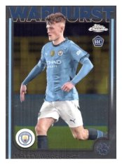 fotbalová kartička 2024-25 Topps Chrome UCC 92 Matty Warhurst, Manchester City RC