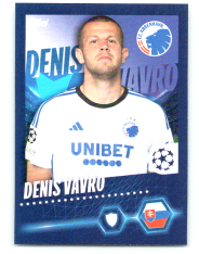 2023-24 Topps Champions League samolepka Denis Vavro FC Kobenhavn