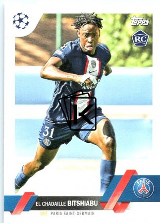 Fotbalová kartička 2022-23 Topps UEFA Club Competitions 61 El Chadaille Bitshiabu - Paris Saint-Germain RC