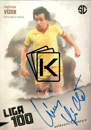 podepsaná karta 2025 Supr Cards Liga 100 VI-LA Ladislav Vízek Dukla Praha 1of1