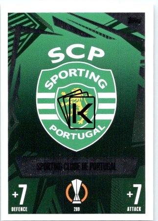 Fotbalová kartička 2023-24 Topps Match Attax UEFA Club Competitions 289 Sporting Clube de Portugal
