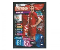 Fotbalová kartička 2019-2020  Topps Champions League Match Attax - Liverpool - Jordan Henderson 8