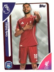 fotbalová kartička 2025-26 Topps  Premier League 175 Cody Gakpo (Liverpool)