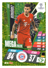 fotbalová kartička 2020-21 Topps Match Attax Champions League Extra Mega Value MV19 Lucas Hernández FC Bayern München
