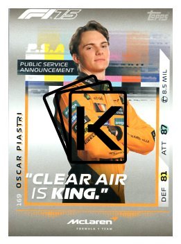 2025 Topps Turbo Attax F1  McLaren PSA  169 Oscar Piastri