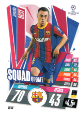 fotbalová kartička 2020-21 Topps Match Attax Champions League Extra Squad Update SU40 Sergiño Dest FC Barcelona