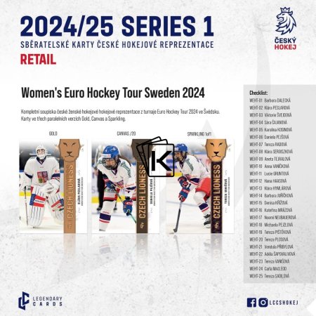 2024 25 Legendary Cards Český Hokej - Series 1 Retail Case
