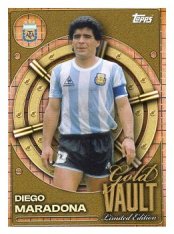 fotbalová kartička 2026 Topps Gold Vault Limited Edition GV-8 Diego Maradona (Argentina)