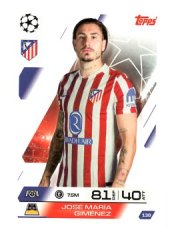 fotbalová kartička 2025-26 Topps Match Attax UCC 138 José María Giménez (Atlético de Madrid)