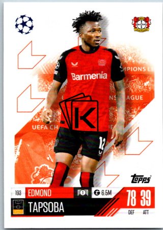 fotbalová kartička 2024-25 Topps Match Attax UEFA Club Competitions 193 Edmond Tapsoba (Bayer 04 Leverkusen)