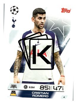 fotbalová kartička 2025-26 Topps Match Attax UCC  4 Cristian Romero (Tottenham Hotspur)