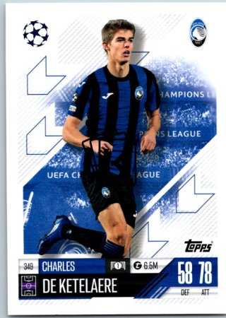 fotbalová kartička 2024-25 Topps Match Attax UEFA Club Competitions 349 Charles De Ketelaere (Atalanta BC)