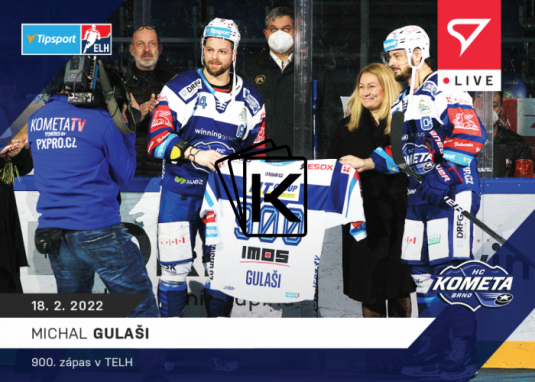 Hokejová kartička SportZoo 2021-22 Live L-105 Michal Gulaši HC Kometa Brno /46