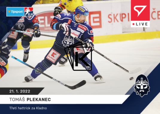 Hokejová kartička SportZoo 2021-22 Live L-087 Tomáš Plekanec Rytíři /90