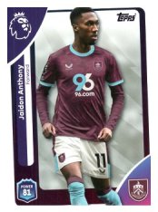 fotbalová kartička 2025-26 Topps  Premier League 320 Jaidon Anthony (Burnley)