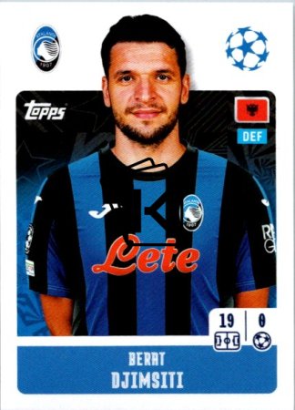 2024-25 Topps Champions League 80 Berat Djimsiti (Atalanta BC)