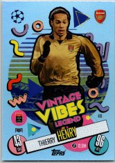 fotbalová kartička 2024-25 Topps Match Attax UEFA Club Competitions Vintage Vibes Legends 416 Thierry Henry (Arsenal)