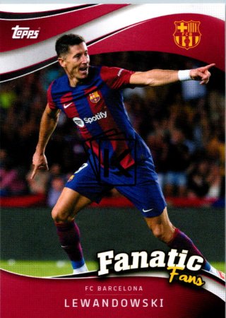 fotbalová kartička 2024-25 Topps FC Barcelona Fan Set Fanatics fans FP-5 Robert Lewandowski
