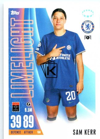 2023-24 Topps Match Attax EXTRA UEFA Club Competition UWCL Limelight 156 Sam Kerr Chelsea FC