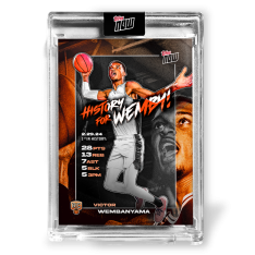 2023-24 Topps Now VW-3 Victor Wembanyama Historic Performance San Antonio Spurs