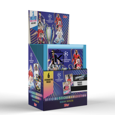 2024-25 Topps UEFA Champions League Box Samolepek + Album zdarma
