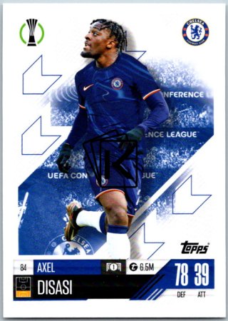 fotbalová kartička 2024-25 Topps Match Attax UEFA Club Competitions  84 Axel Disasi (Chelsea)