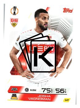 fotbalová kartička 2025-26 Topps Match Attax UCC 147 Josha Vagnoman (VfB Stuttgart)