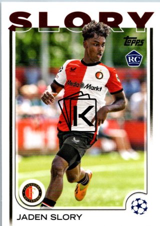 fotbalová kartička 2024-25 Topps UEFA Club Competitions Flagship 160 Jaden Slory RC Feyenoord