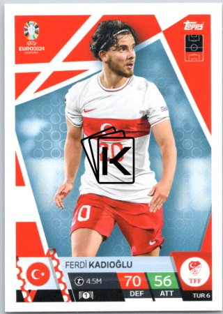 fotbalová karta Topps Match Attax EURO 2024 TUR6 Ferdi Kadıoğlu (Turkey)