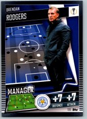 fotbalová kartička 2020-21 Topps Match Attax 101 Champions League 106 Brendan Rodgers Leicester City