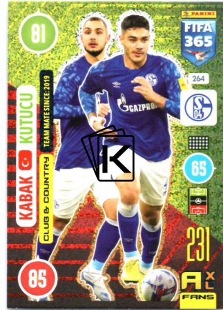 fotbalová karta Panini Adrenalyn XL FIFA 365 2021 Club & Country 264 Ozan Kabak Ahmed Kutucu FC Schalke 04