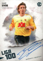 podepsaná karta 2025 Supr Cards Liga 100 SI-TO Tomáš Sivok SK Dynamo České Budějovice Turuoise /3