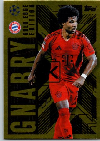 Fotbalová kartička 2024-25 Topps Match Attax EXTRA UEFA Club Competitions Gold Edge Edition GOL 6.  Serge Gnabry (FC Bayern München)