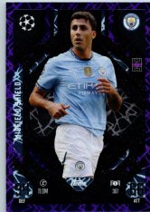 Fotbalová kartička 2024-25 Topps Match Attax EXTRA UEFA Club Competitions Midfield Shield 307.  Rodri (Manchester City) Purple Parallel