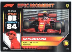 2022 Topps Formule 1Turbo Attax F1 Epic Moments 2021 262 Carlos Sainz (Ferrari)