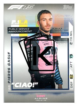 2025 Topps Turbo Attax F1 BWT Alpine PSA  168 Pierre Gasly