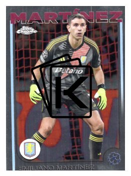 fotbalová kartička 2024-25 Topps Chrome UCC 114 Emiliano Martínez, Aston Villa