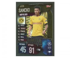 Fotbalová kartička 2019-2020 Topps Match Attax Champions League Limited Edition GOLD Jadon Sancho LE6