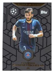 fotbalová kartička 2025-26 Topps Match Attax UCC Black Edge Edition BE8 Khvicha Kvaratskhelia (Paris Saint-Germain)