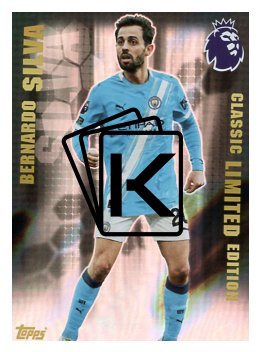 fotbalová kartička 2025-26 Topps  Premier League - Classic Limited Edition LE12 Bernardo Silva (Manchester City)
