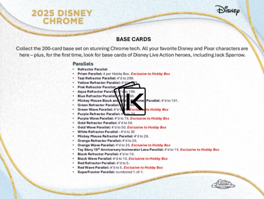 2025 Topps Chrome Disney Hobby Box