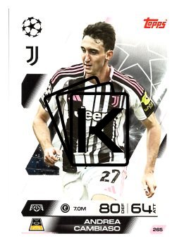 fotbalová kartička 2025-26 Topps Match Attax UCC 265 Andrea Cambiaso (Juventus)