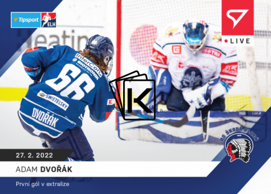 Hokejová kartička SportZoo 2021-22 Live L-111 Adam Dvořák HC Škoda Plzeň  /49