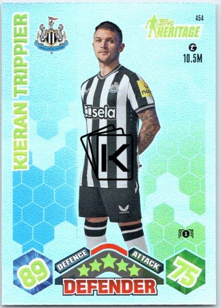 Fotbalová kartička 2023-24 Topps Match Attax UEFA Club Competitions Heritage 454 Kieran Trippier Newcastle United