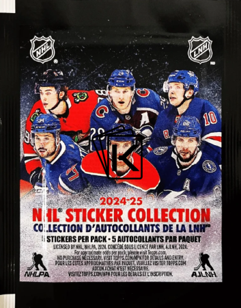 2024-25 Topps NHL Box samolepek ( 50 balíčků)