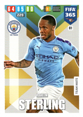 Fotbalová kartička Panini Adrenalyn XL FIFA 365 - 2020 Team Mate 61 Raheem Sterling Manchester City