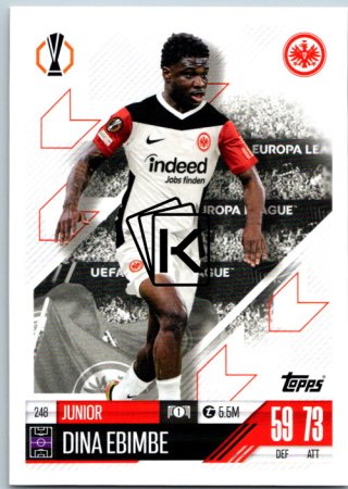 fotbalová kartička 2024-25 Topps Match Attax UEFA Club Competitions 248 Junior Dina Embimbe (Eintracht Frankfurt)